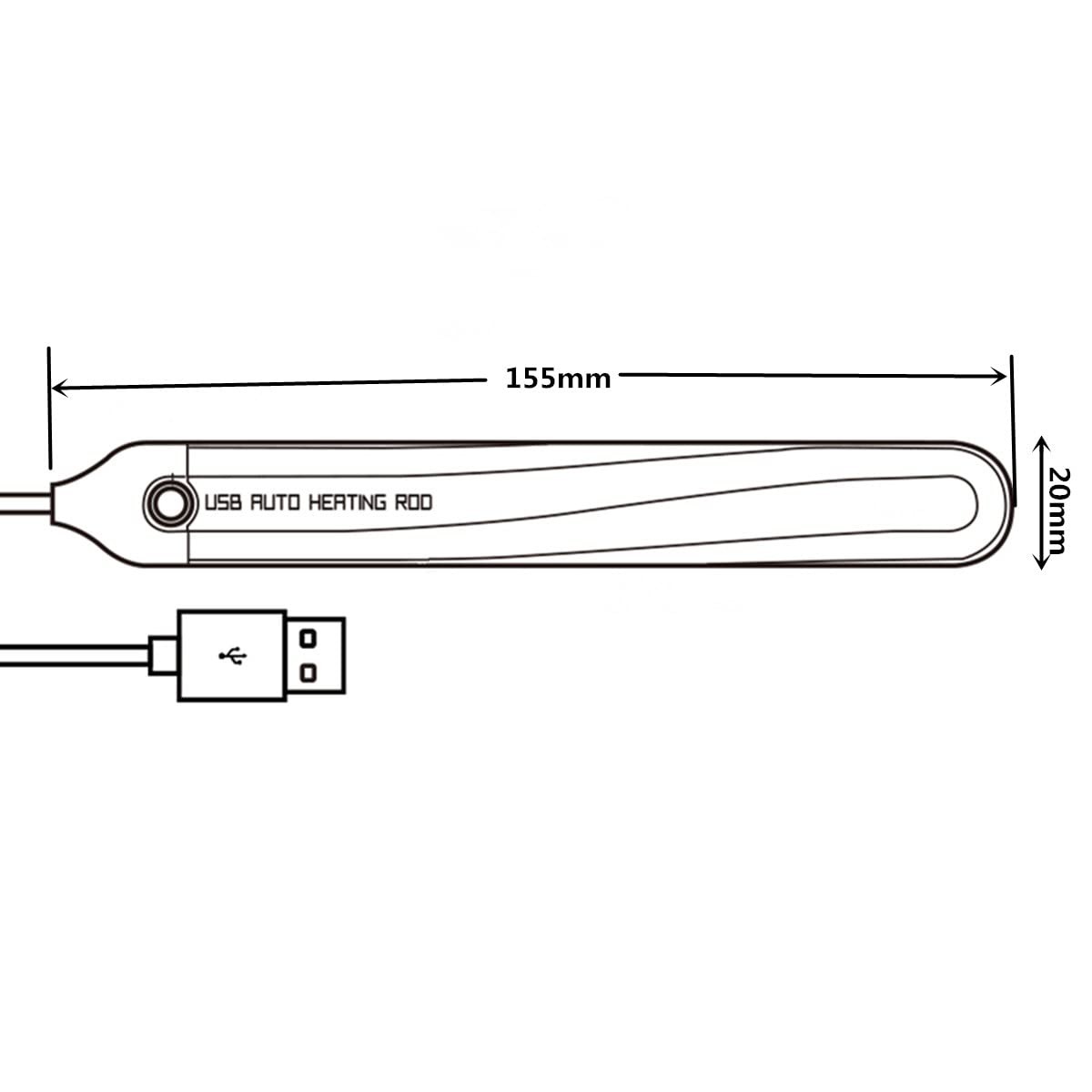 USB Space Heater Stick Pad Automatic Temperature Control 46℃ Heating Uniform ...