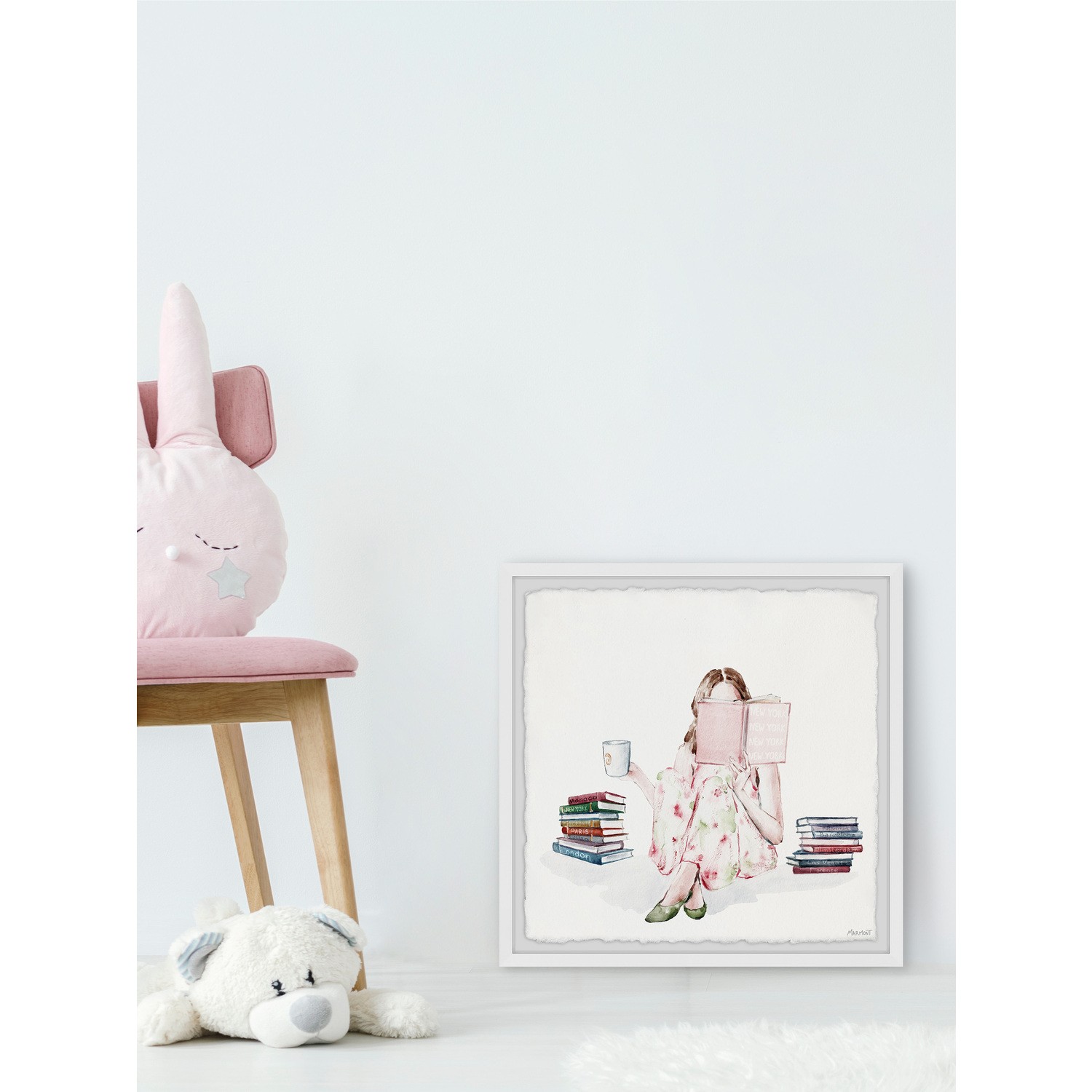 Marmont Hill Beauty in Reading Framed Painting Print