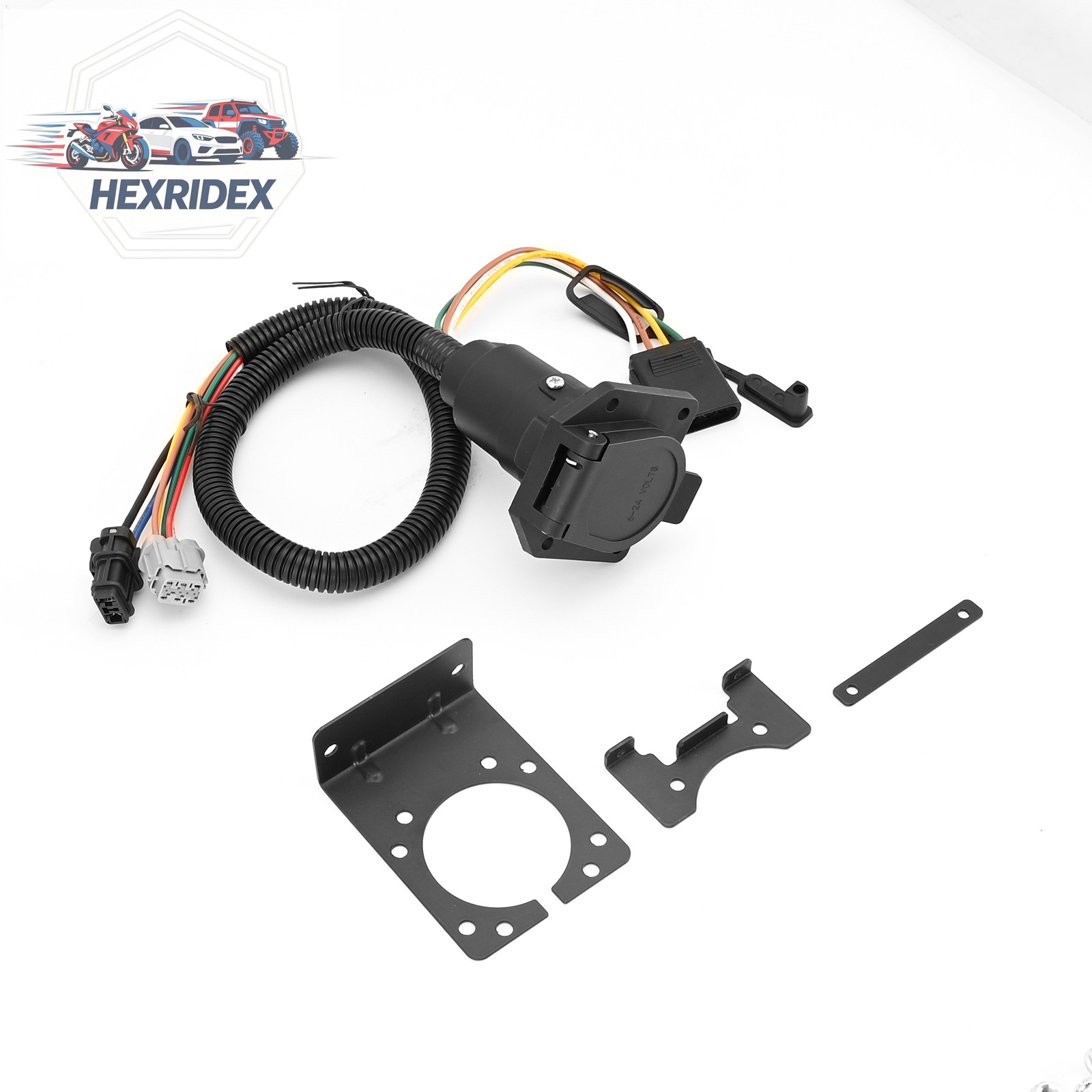 4 Flat 7 RV Trailer Wiring Harness For Nissan Frontier 05-26 w/ Factory tow pack