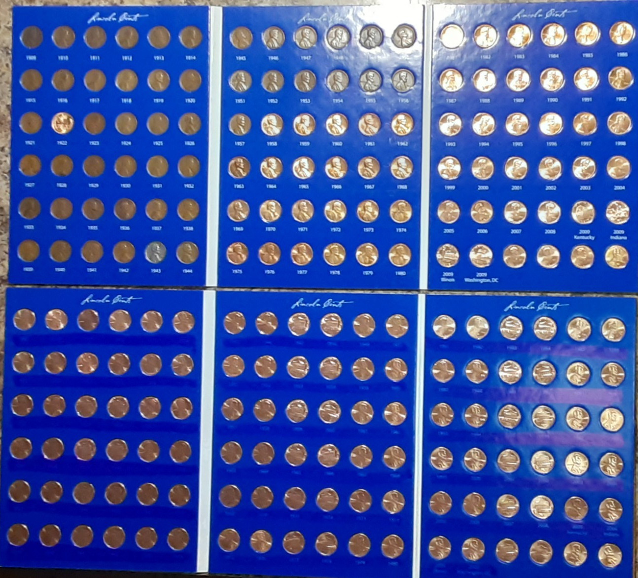 lincoln penny collection 1909-2025  by the  year set  additional  ship free!