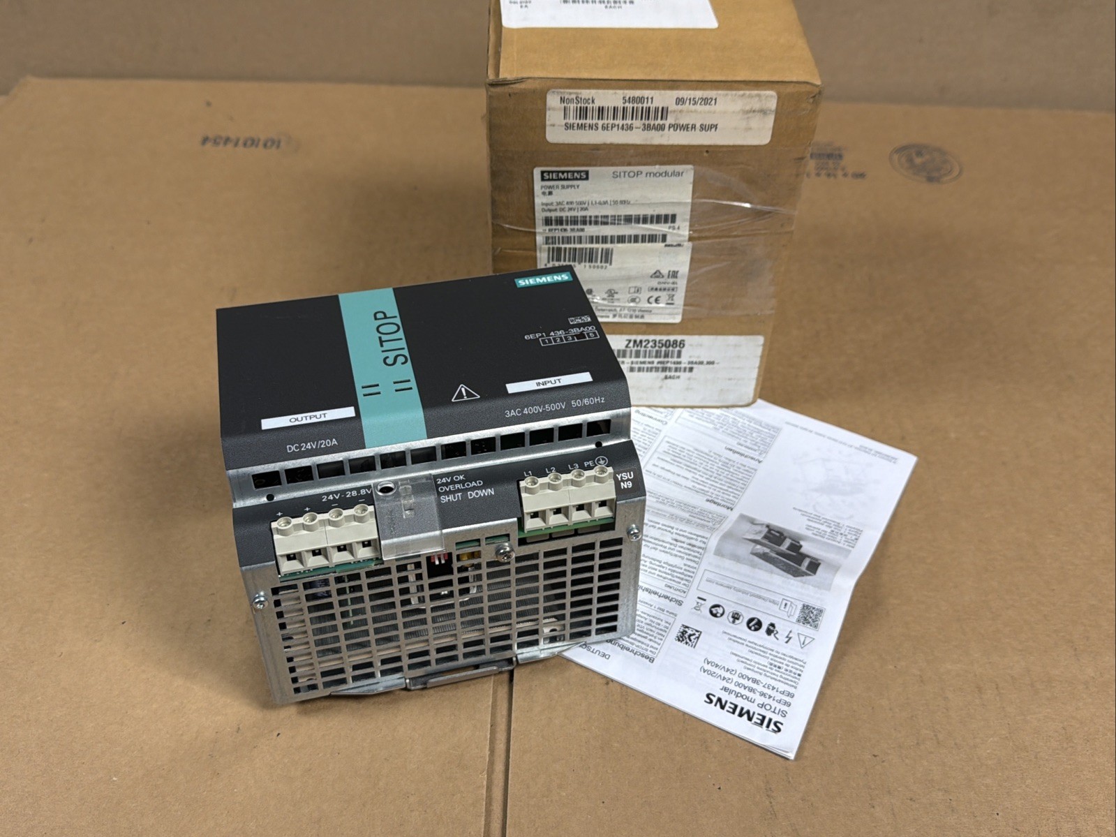 SIEMENS 6EP1436-3BA00 SITOP Power Supply 400-500V WARRANTY FAST SAME DAY SHIP