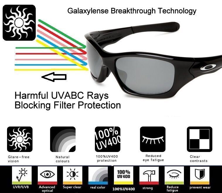 Galaxy Replacement Lens For Oakley Flight Jacket Sunglasses Multi-Selection