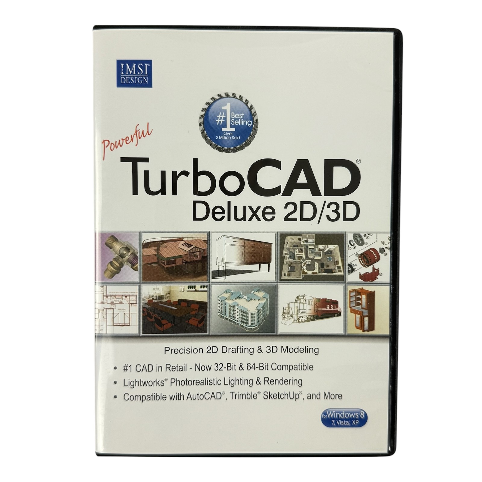 TurboCAD Deluxe 2D/3D v20 Precision Drafting Design Software for Windows PC