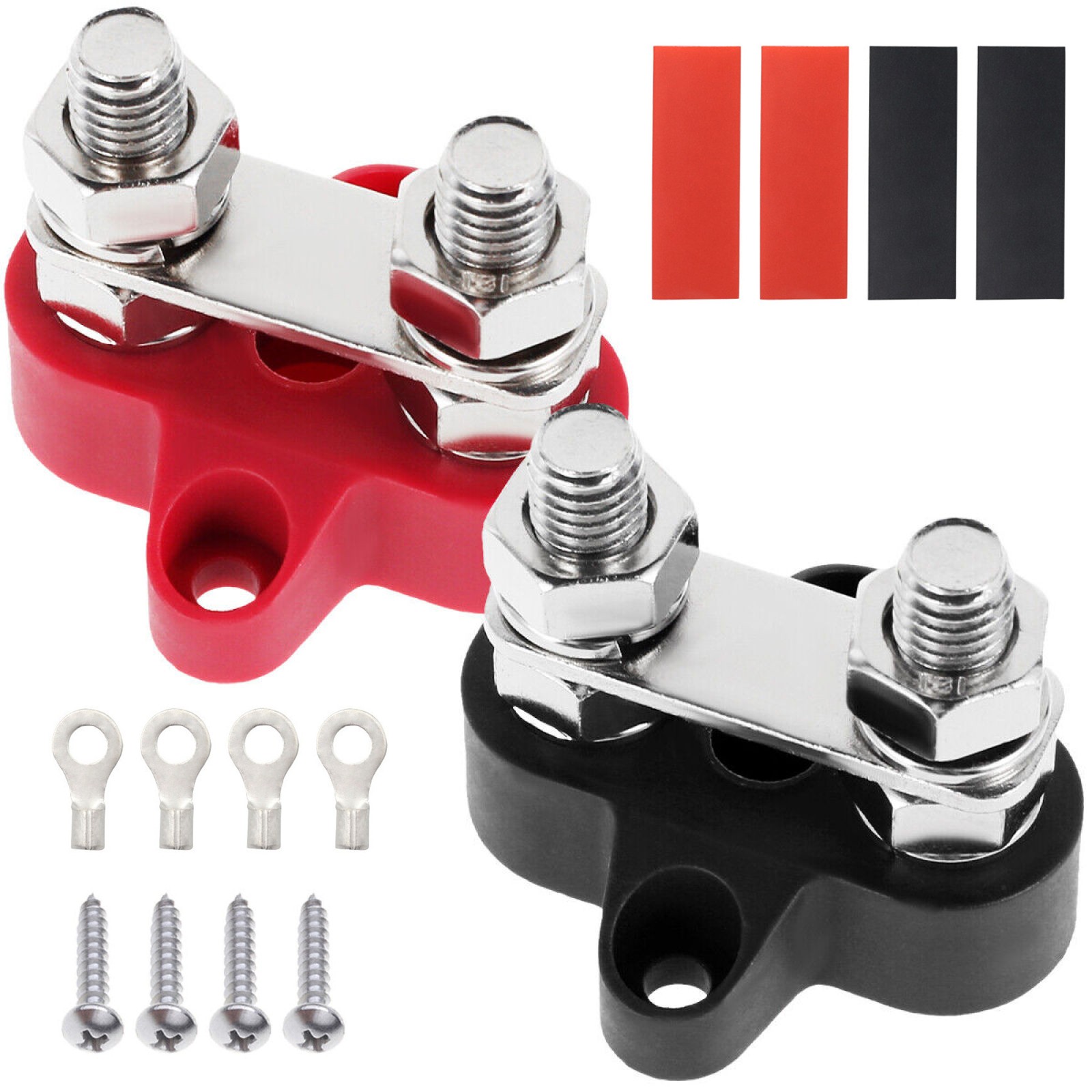 DC 48V Black Terminal Block+Red Terminal Block+Screws Coding Kit For Wiring
