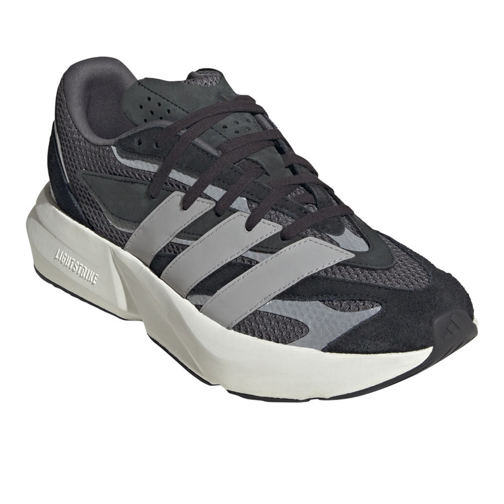 adidas Lightblaze Lace Up Mens Black, Grey Sneakers Casual Shoes JH6943-A