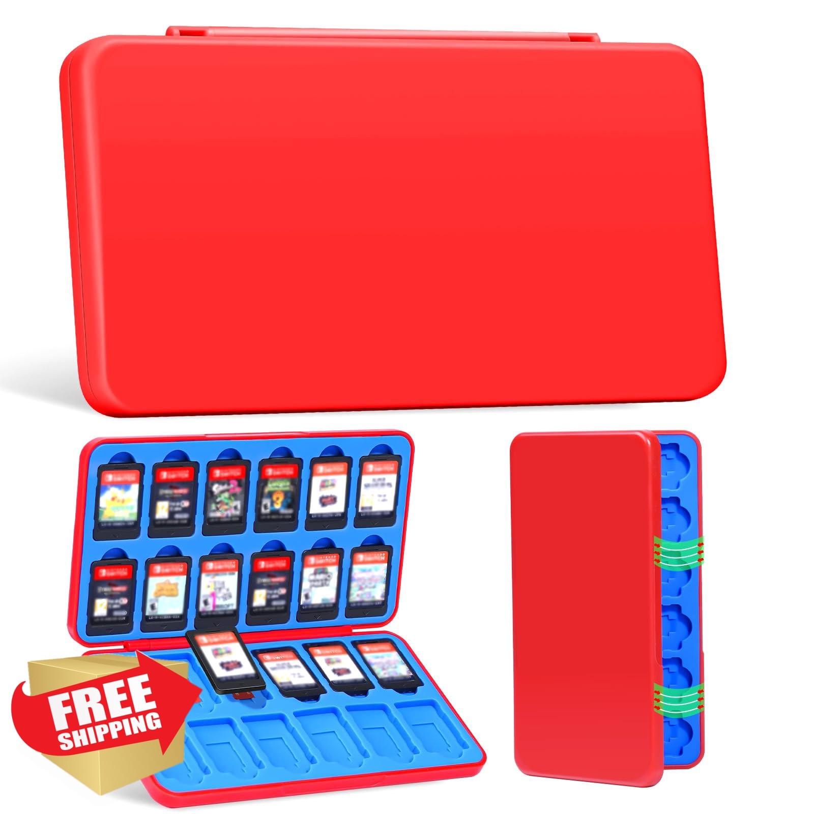 JINGDU Switch 24 Slot Card Case Red