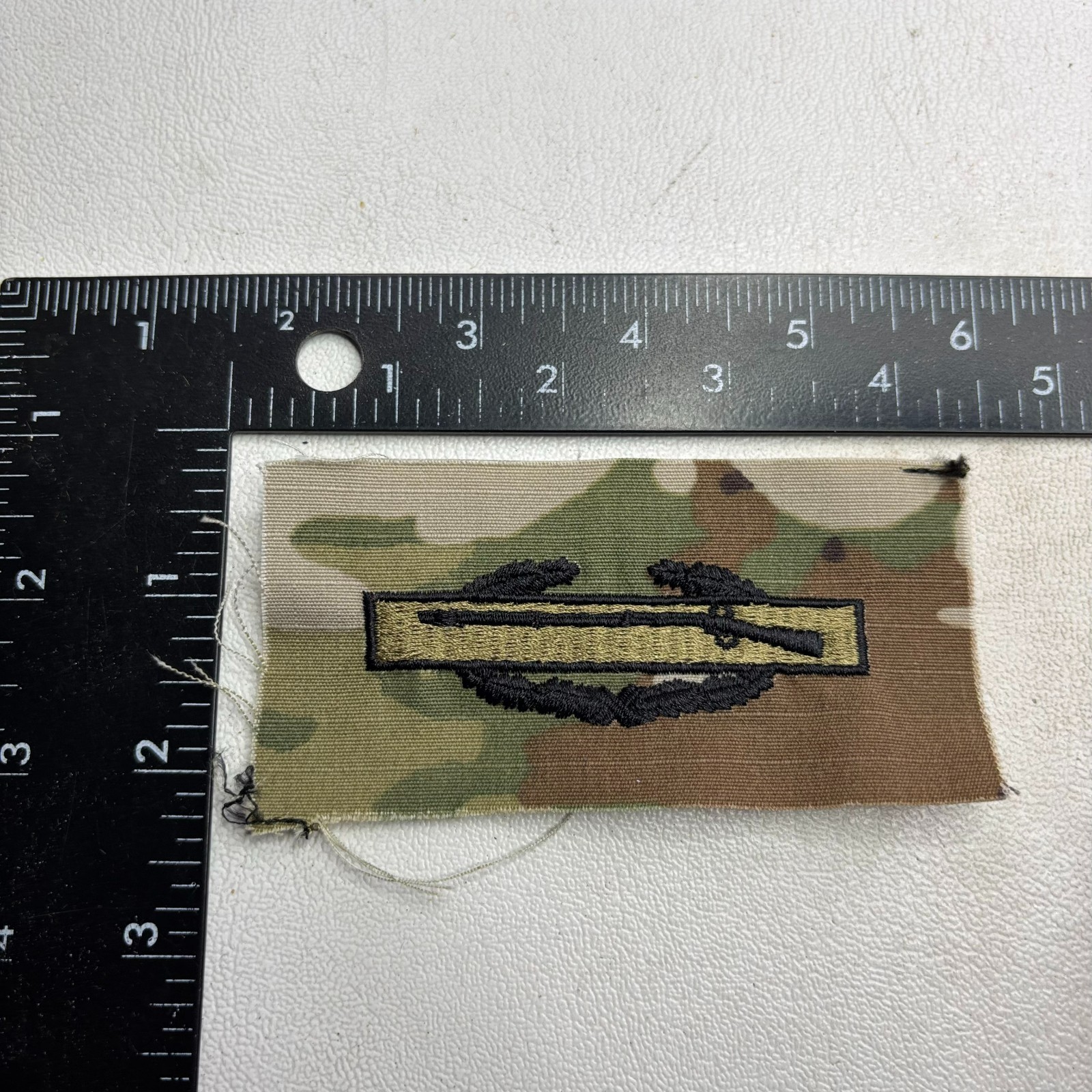 Vtg US Army Combat Infantryman Badge Camo Patch (Military) 64WF