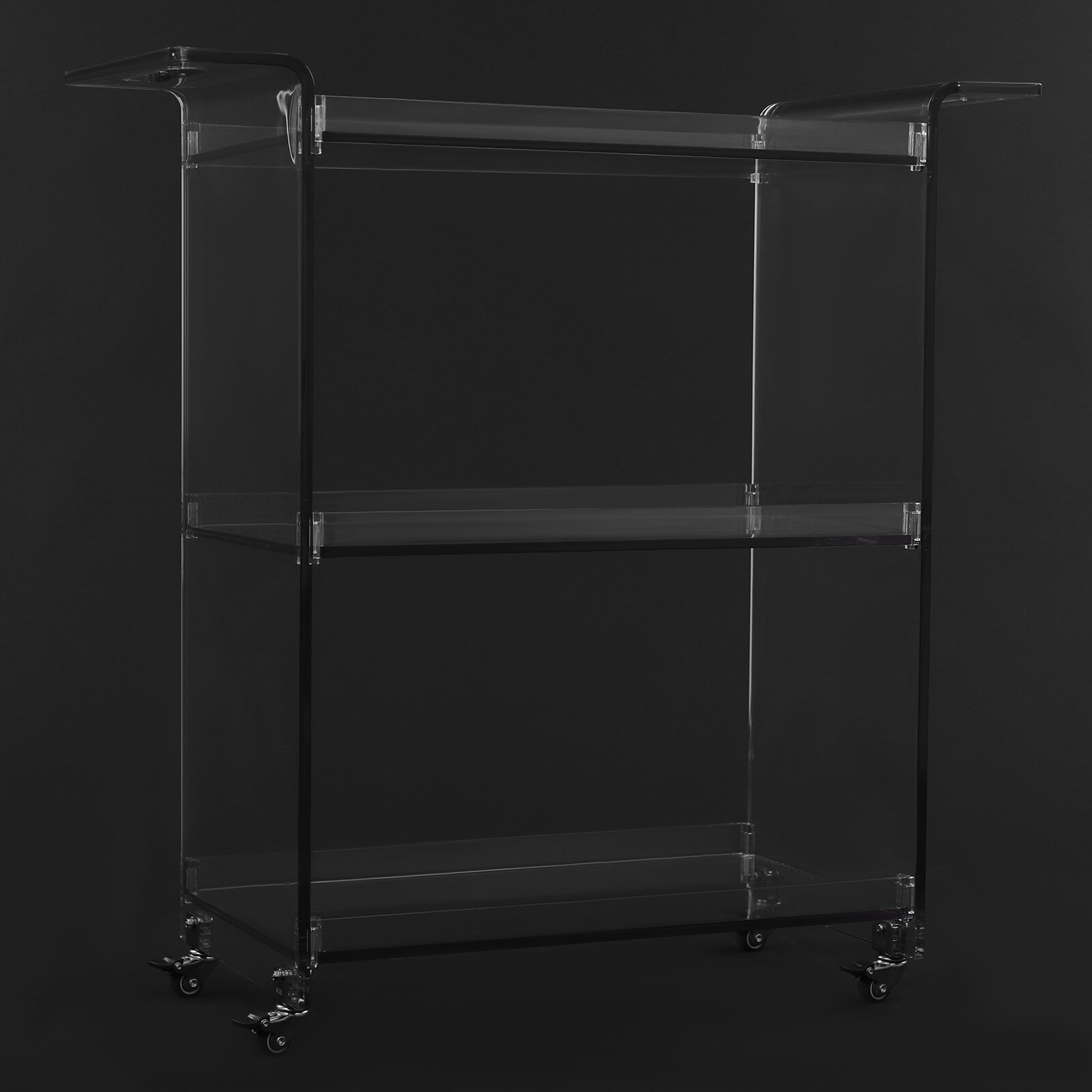 Mobile PC Rolling Cart,PC Cart with Wheels, Rolling Serving Cart