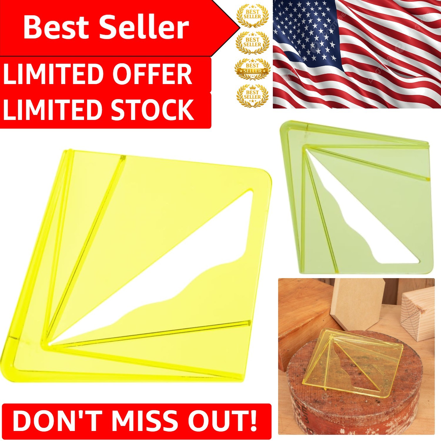 Compact 8" Woodworking Center Finder - Perfect for Crafts and DIY Projects
