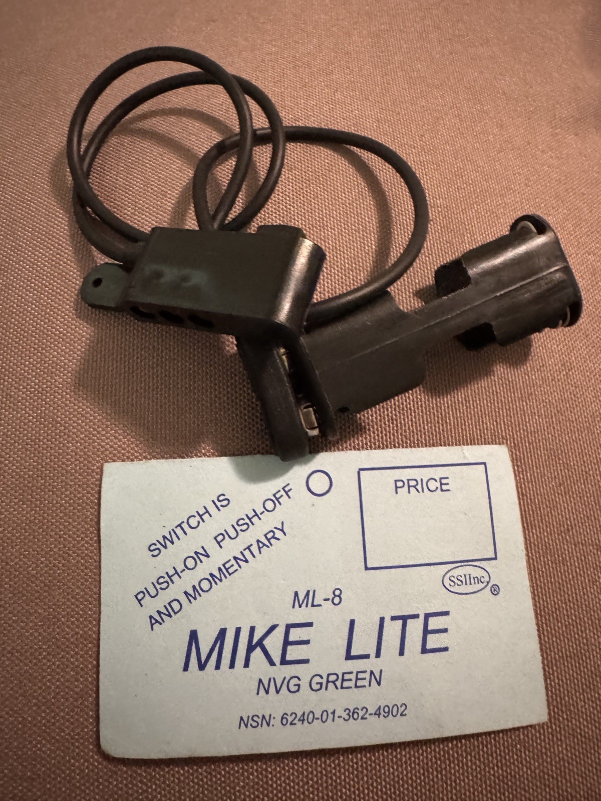 ML-8 LIP LIGHT KIT FOR HGU-GENTEX 34, 55, 68, 84, 56/P FLIGHT HELMET MIC