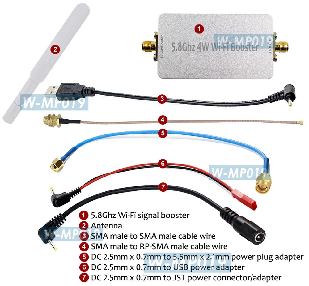 5.8GHz 4W Wi-Fi Signal Booster Range Extender For UAV Drone RC Controller Router