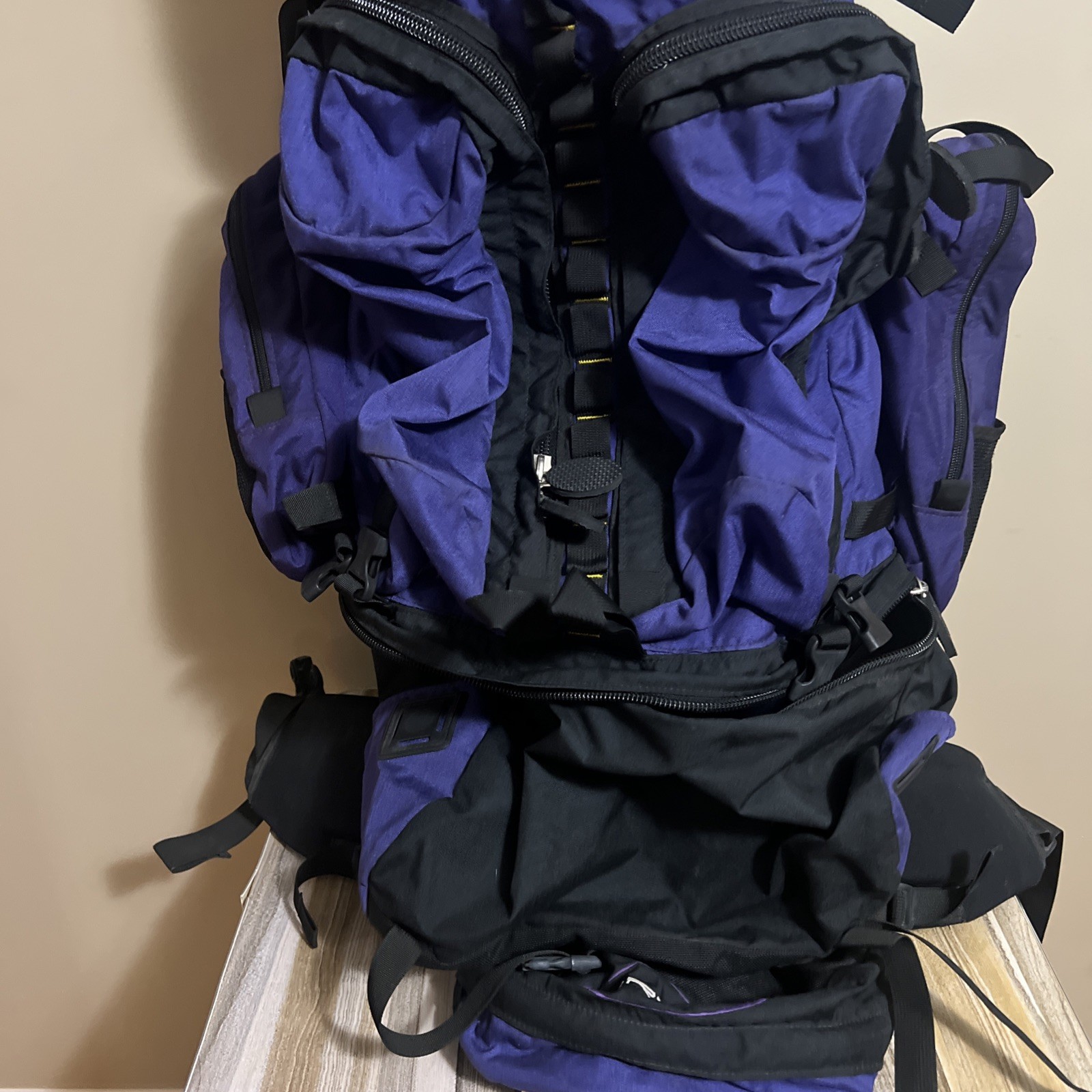 Vintage Vortex Deep Hiking Expedition Backpack USA Made Large Purple Nice Cond