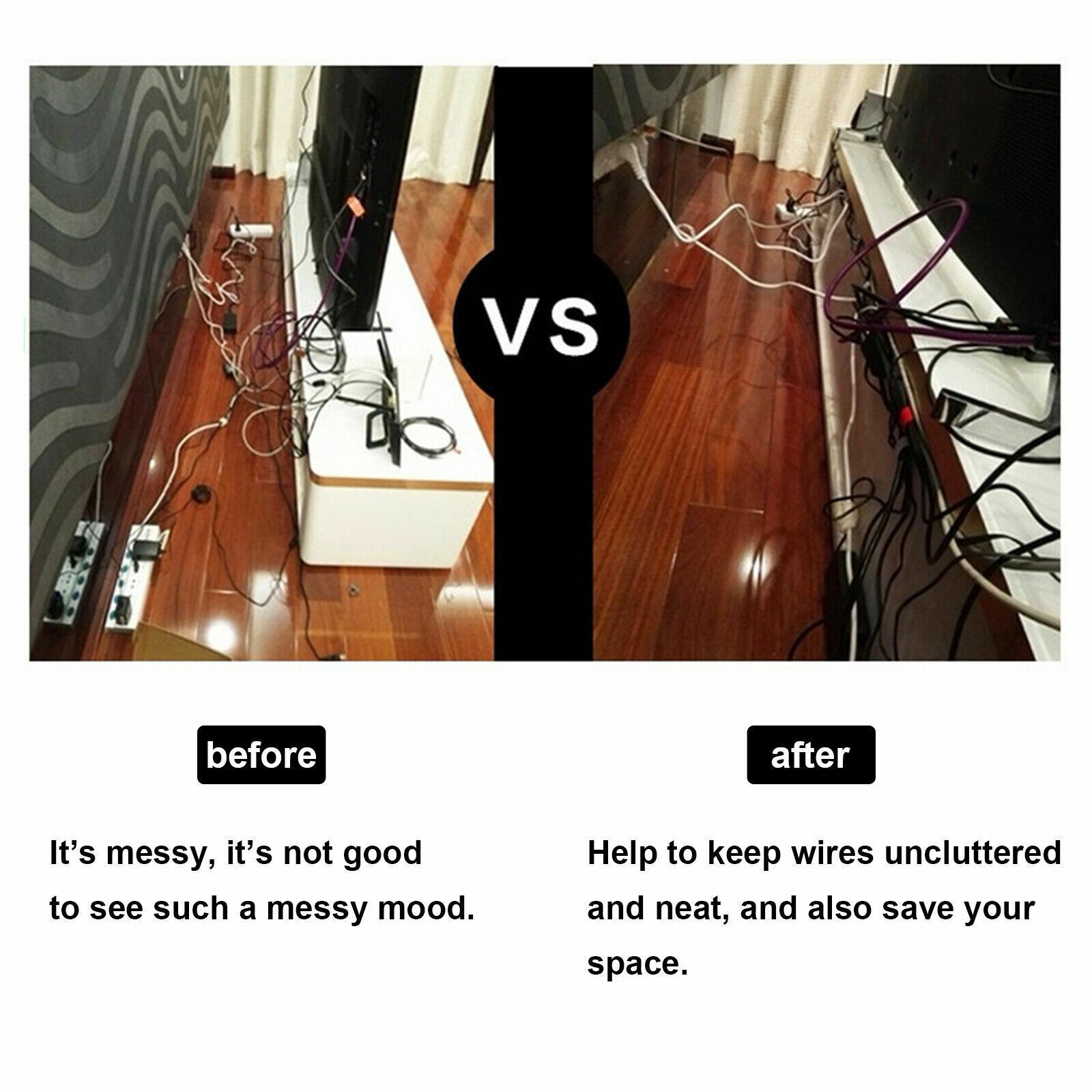 100Pcs Cable Clips Self-Adhesive Cord Management Wire Holder Organizer Clamp US
