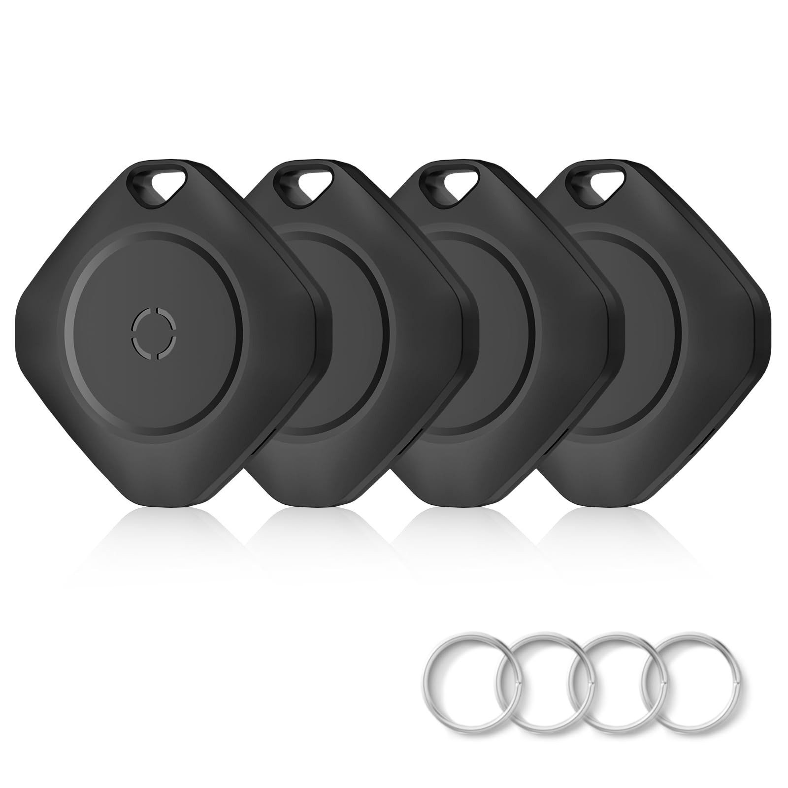 Tracker Tags-4 Pack, with Apple Find My APP (iOS Only) Tag Set with IP67 Wate...