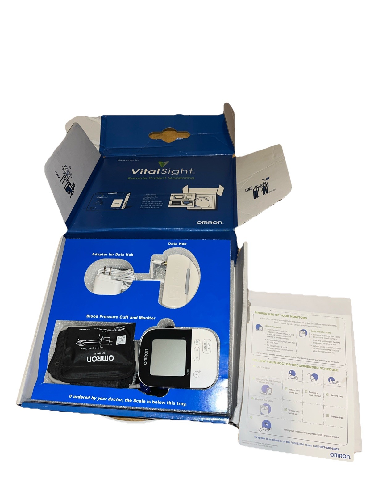 Omron Vital Sight Remote Patient Monitoring Blood Pressure  BCM-500 BP7250 READ
