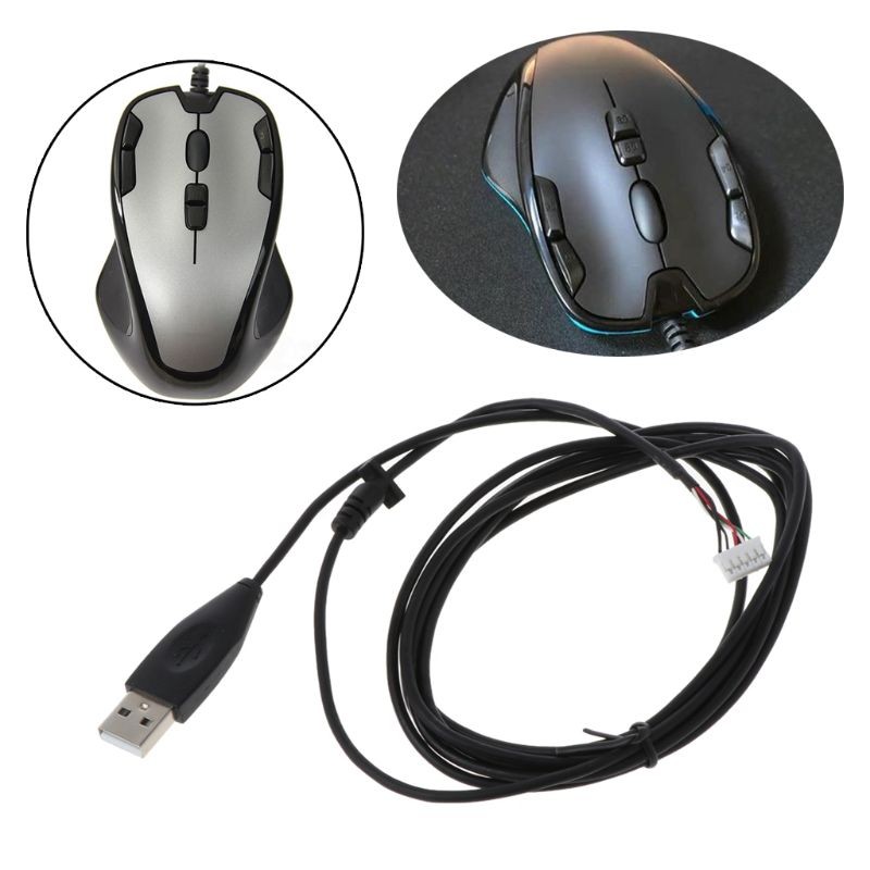 USB Mouse Cables Wire Replacement DIY Mouse Cable Line 2.2M for G300 G300S Mice