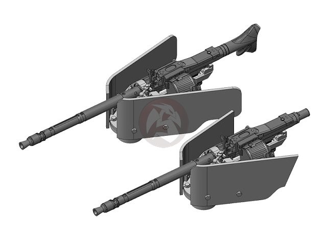 Rado 1/35 Rundumfeuer MG 34 w/Panzerlauf & Shields Hetzer / StuG III-IV RDM35S18