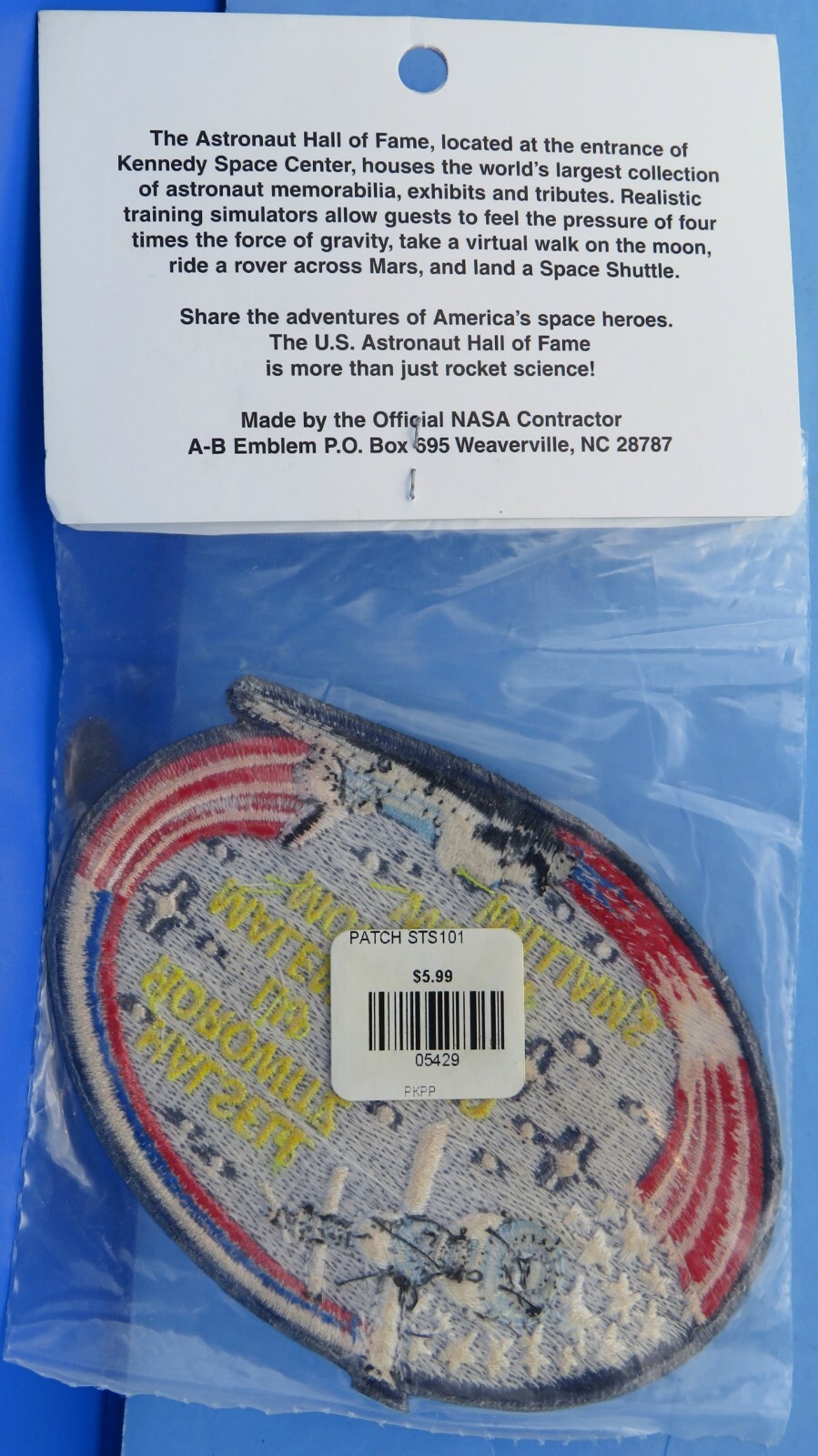 NASA PATCH vtg STS-101 Space Shuttle ATLANTIS / ORIGINAL Crew / MIB