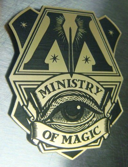 CUSTOM MINISTRY OF MAGIC AUROR'S BADGE HARRY POTTER AUROR WIZARD
