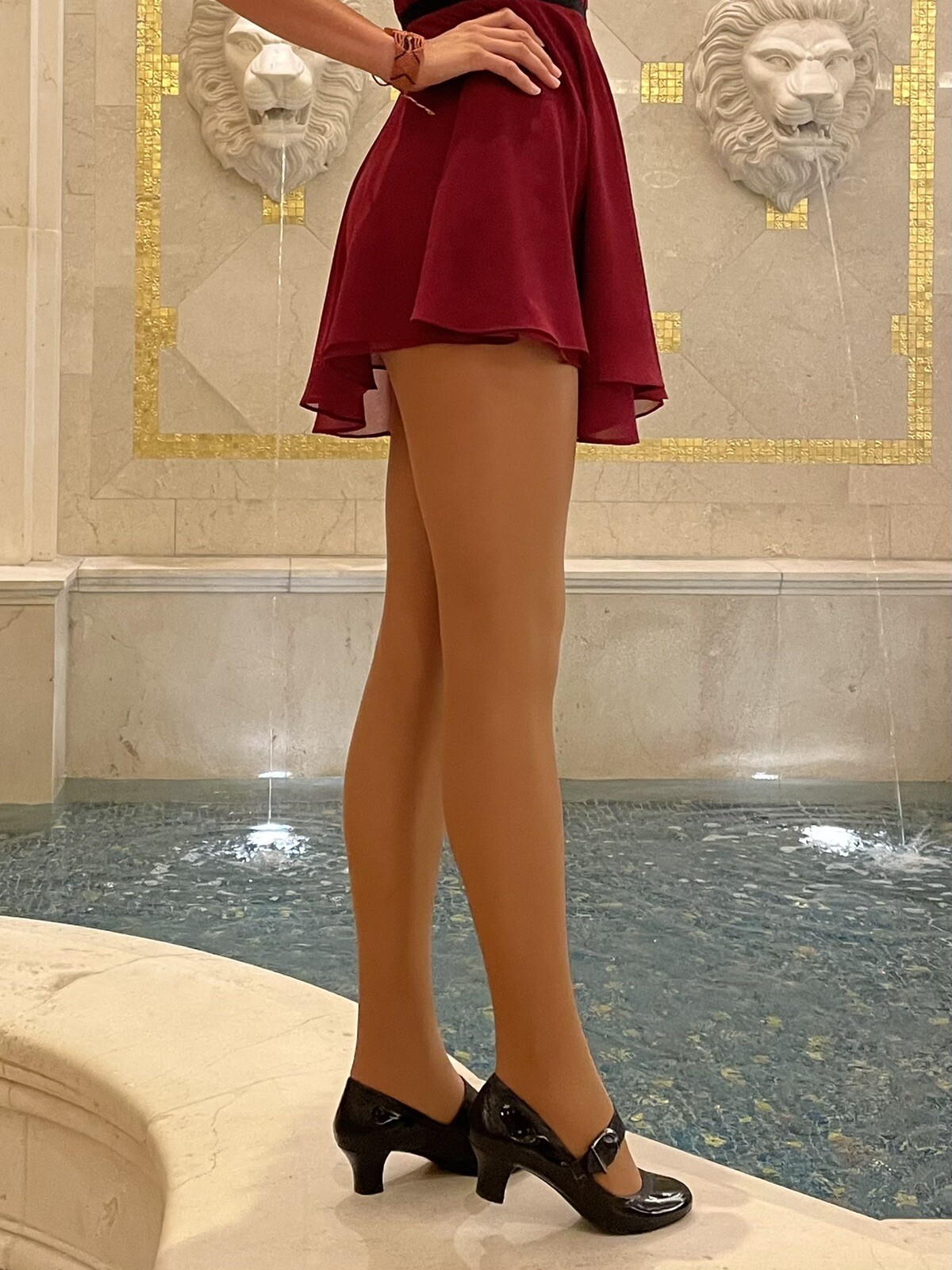 Surrina Shimmery Shiny Glossy Fitness Dance Tights Pantyhose 70D