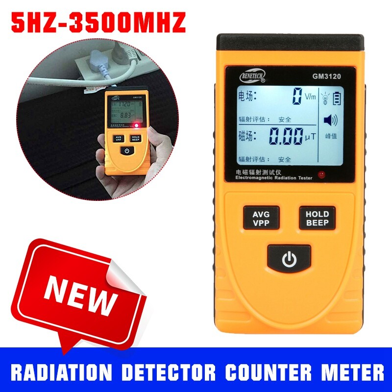 High Accuracy Radiation Detector Counter Meter Dosimeter w/ Large LCD Screen