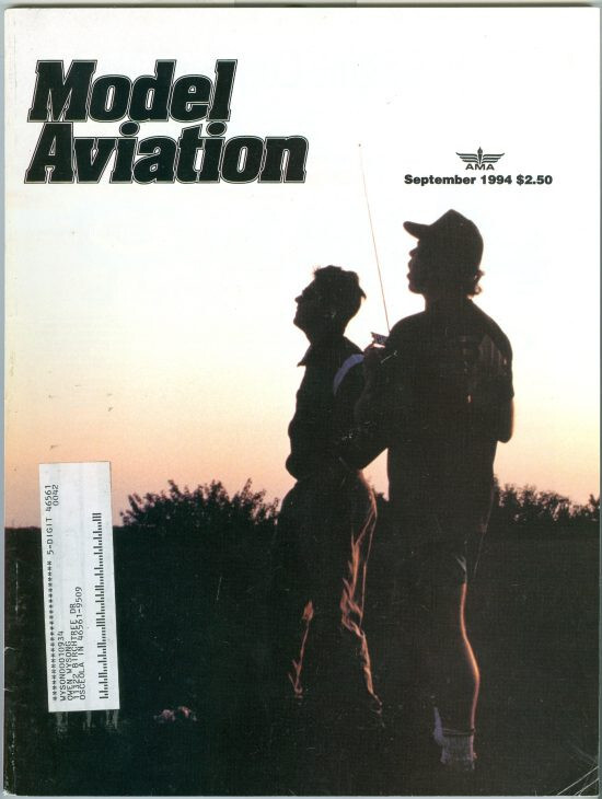 MODEL AVIATION Magazine September 1994 Gipsy Moth: RC Scale 50" span