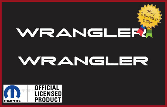 Set: 97 - 06 Jeep WRANGLER fender logo TJ side decals stickers White Vinyl SJ3Y2