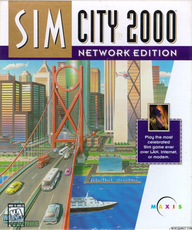 SimCity 2000 Network Edition PC CD build city disaster game! play LAN, internet
