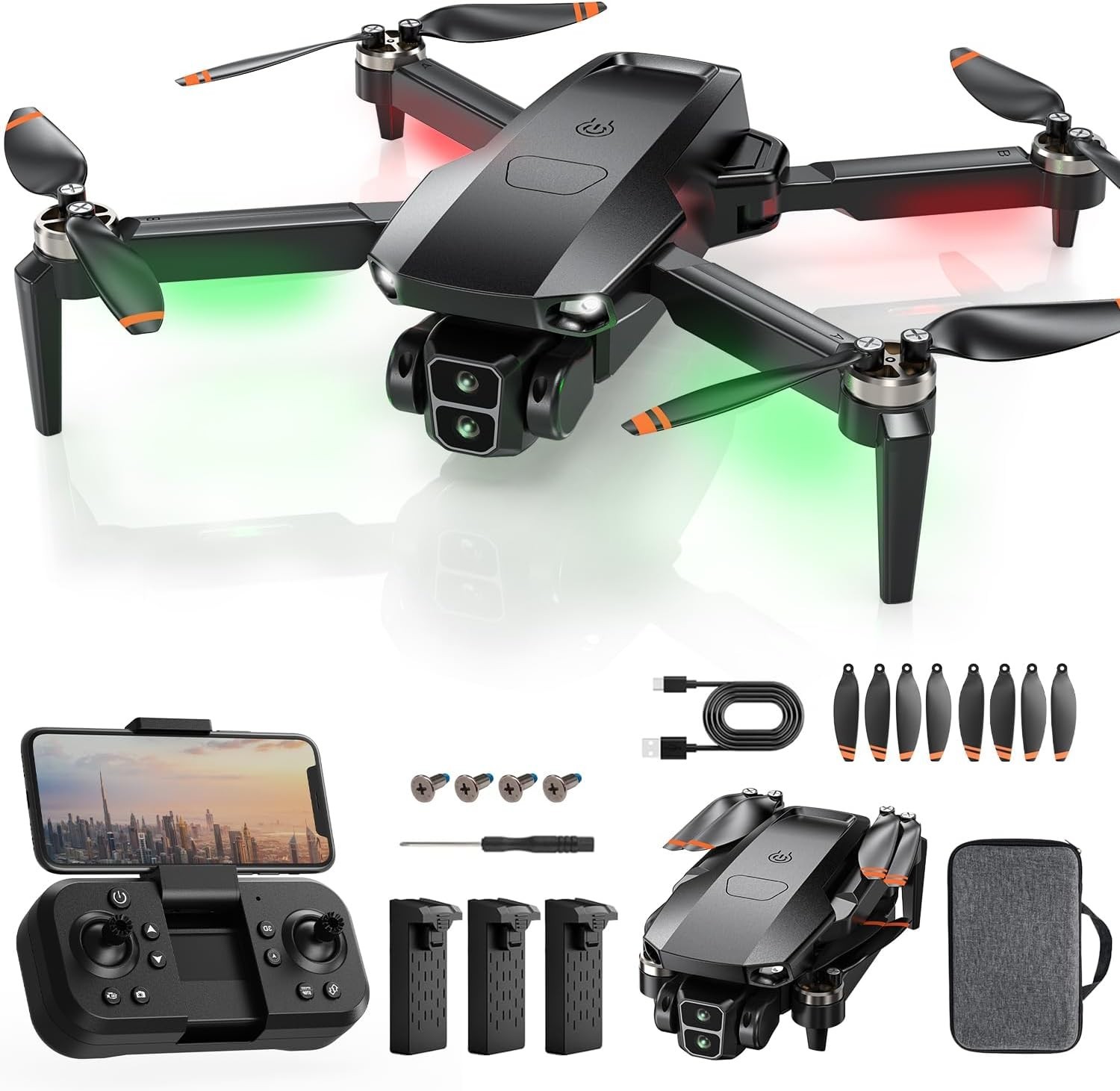 Drone FPV Foldable RC Quadcopter, Gesture Photography, 60 Mins Flight, 130° Lens