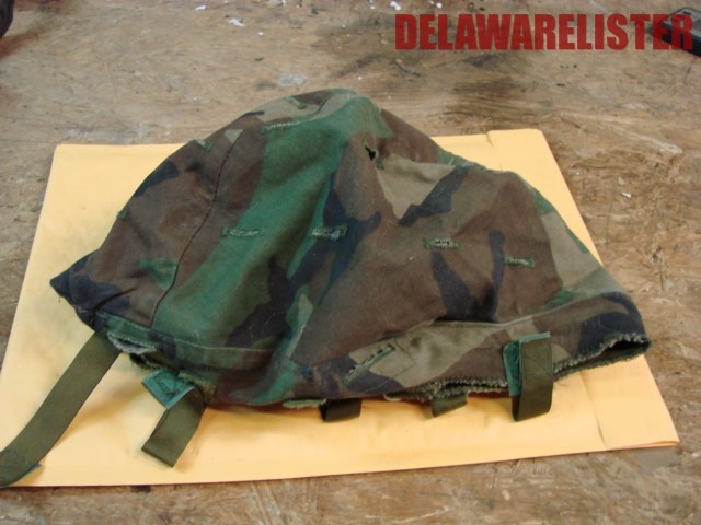 US Military Vetnam Era Army Troop Pasgt Steel Pot Helmet Woodland Camo Cover