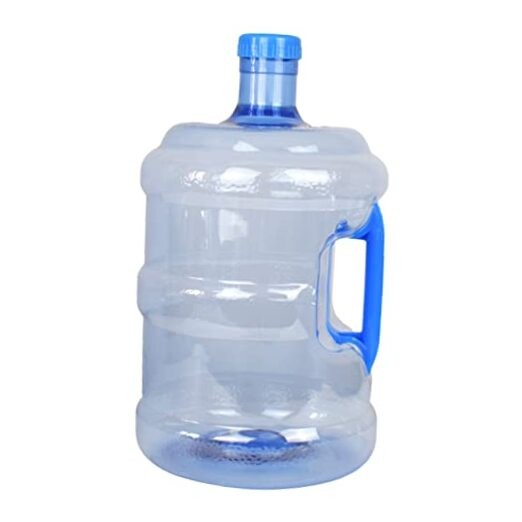 Round Plastic Water Bottle with Handle,2 Gallon Portable Water Jugs Large