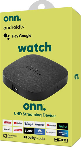 onn Android TV 4K UHD Streaming Device with Voice Remote Control & HDMI...