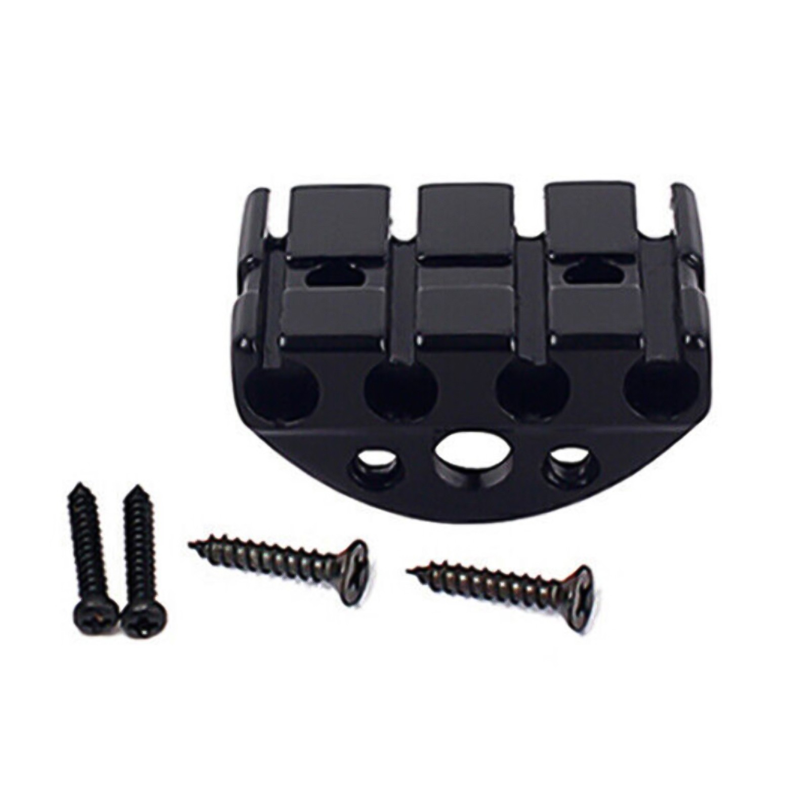39mm Alloy 4-string Headless Electric Guitar String Locking Nut Set with Screw