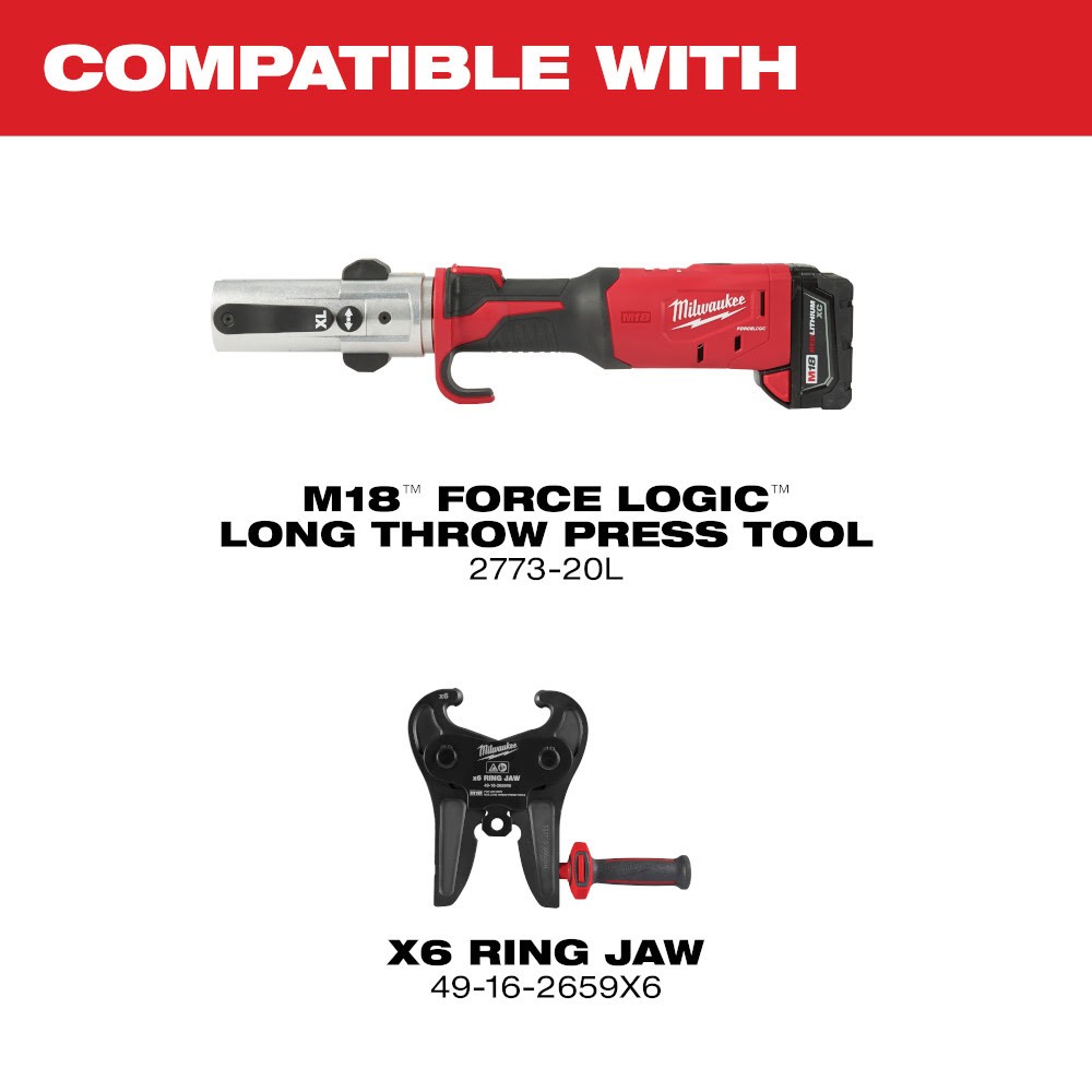 Milwaukee 49-16-2657BX 3" IPS-P Pivoting Press Ring for M18 FORCE LOGIC