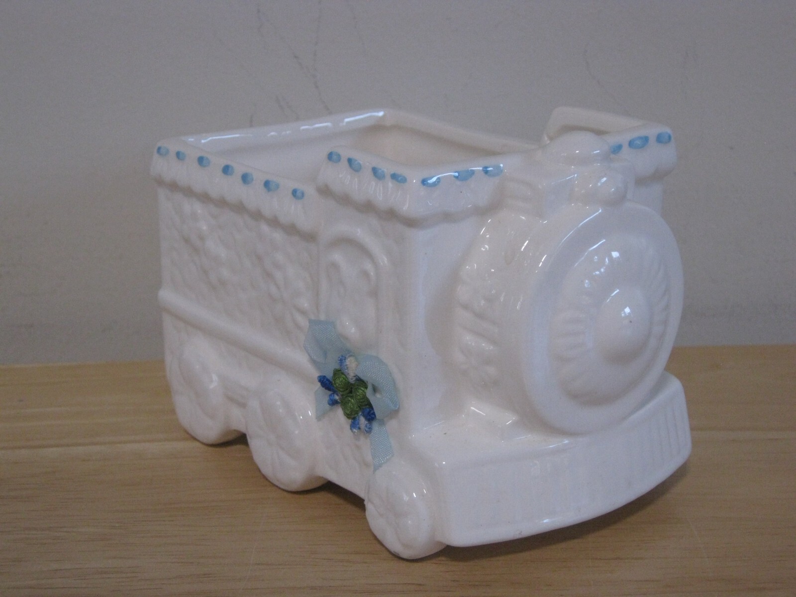 Baby Train Nursery Planter with Bear and Bunny