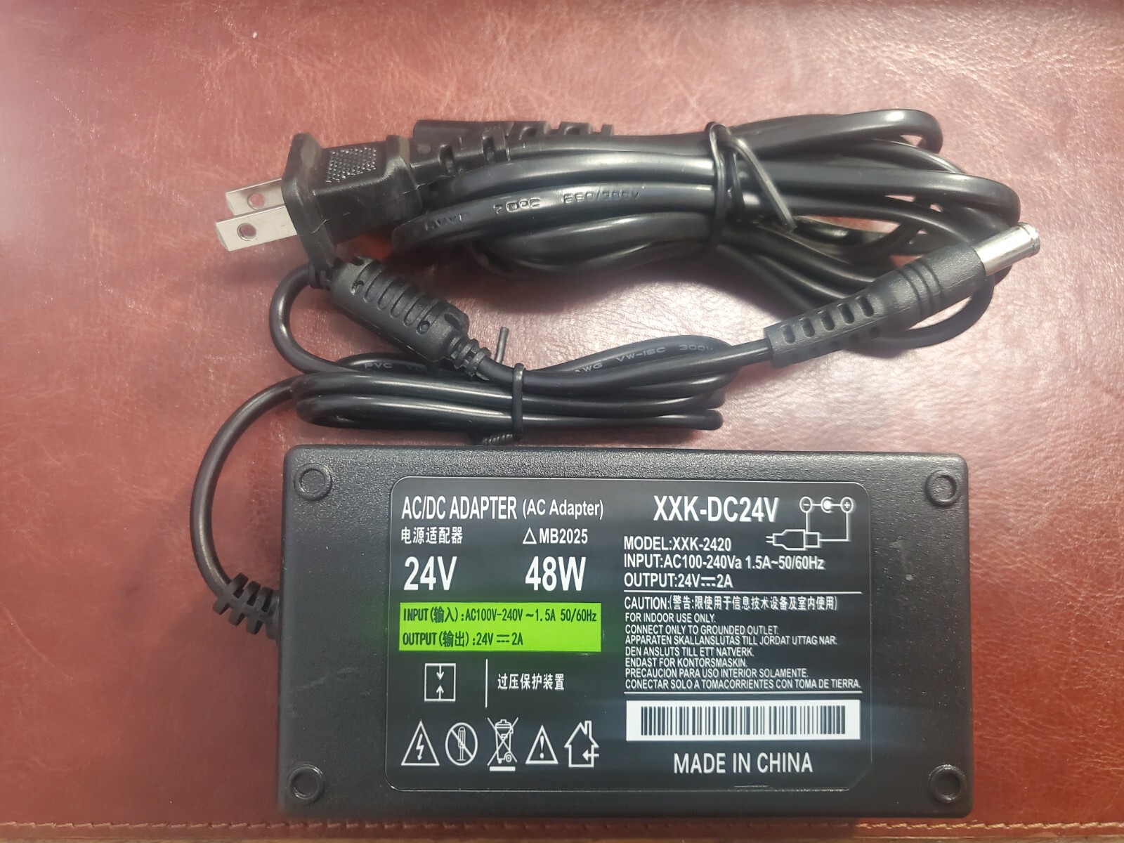 AC Adapter Power Cord/ Epson Perfection 2400 WorkForce J111A B11B152031  Scanner
