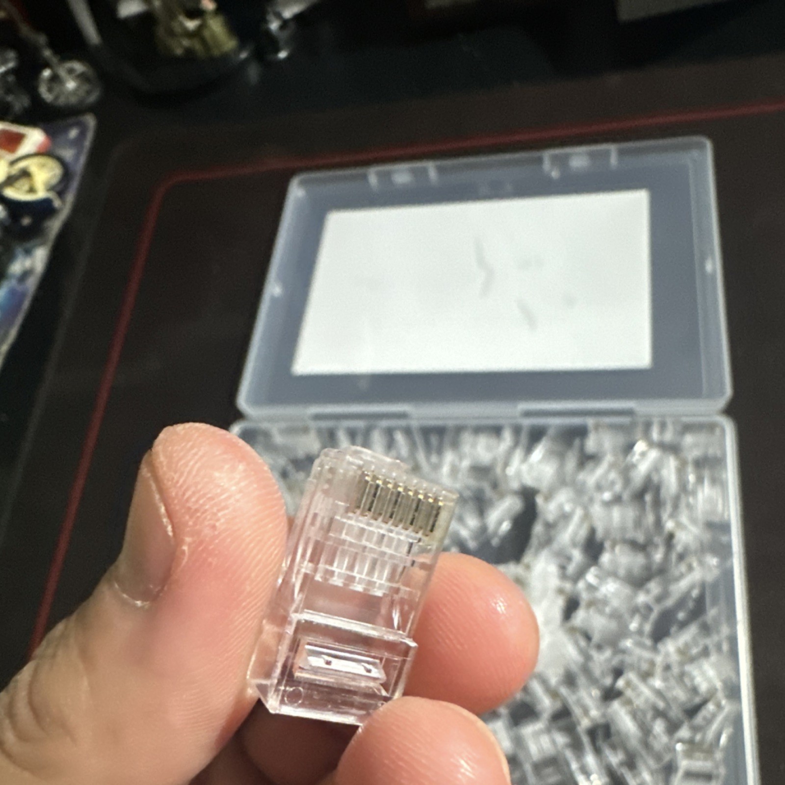 TMYJFM RJ45 Network Plug Cable Crimp Connectors, Clear, 80pcs