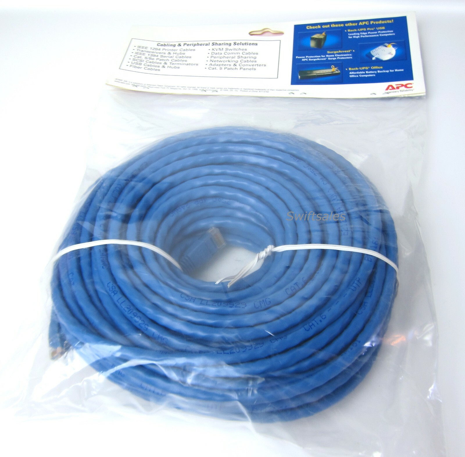 APC Premium 75FT Blue CAT6 Stranded UTP Booted Ethernet Network Patch Cable