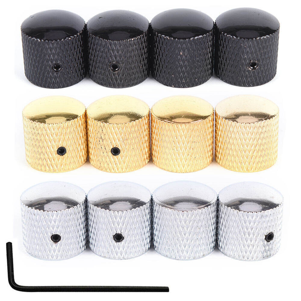 10Pcs Guitar Knobs Metal Dome Volume Tone Control Knobs for Electric Guitar Bass
