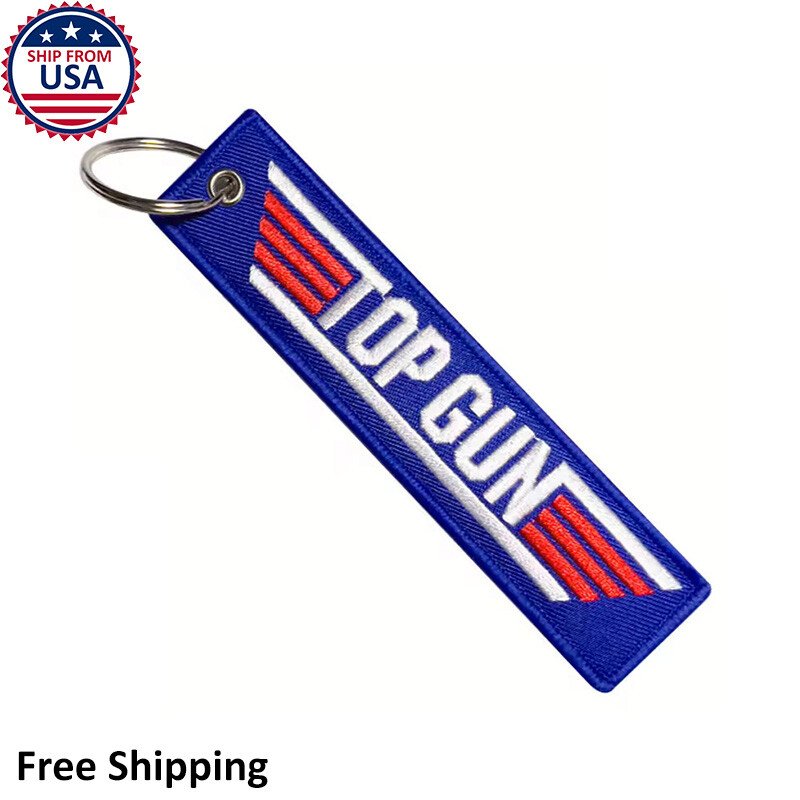 Top Gun Navy Maverick F-14 Pilot Flight Car Keychain Travel Luggage Bag Tag