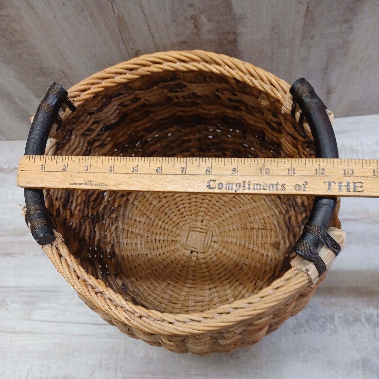 ✅Round Woven Wicker/Rattan Basket Wooden Handles Home Decor Storage container