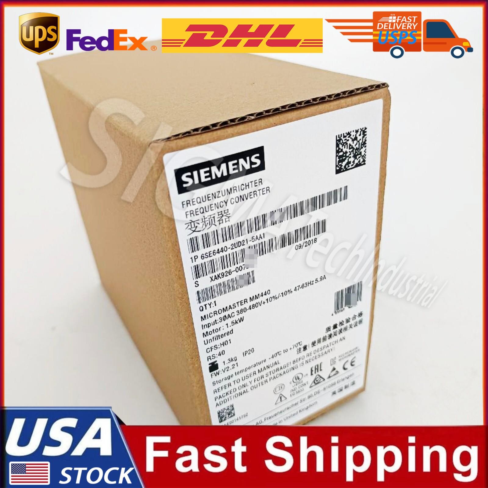 New Siemens 6SE6440-2UD21-5AA1 6SE6 440-2UD21-5AA1 1 Year Warranty Fast Shipping