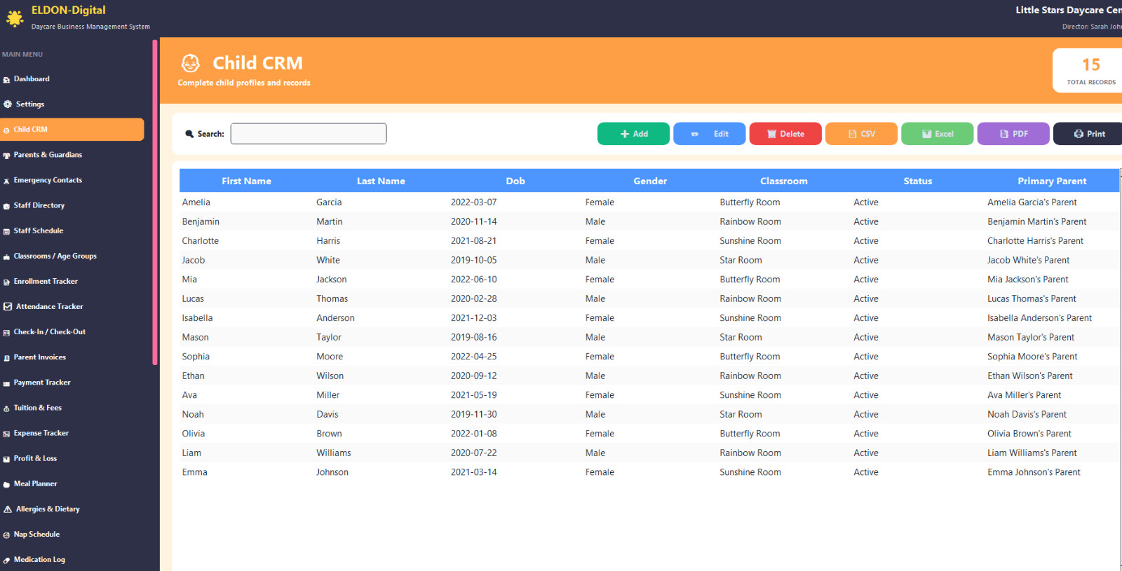 Daycare Management Software USB 💻 36 Modules Childcare Preschool Windows Mac