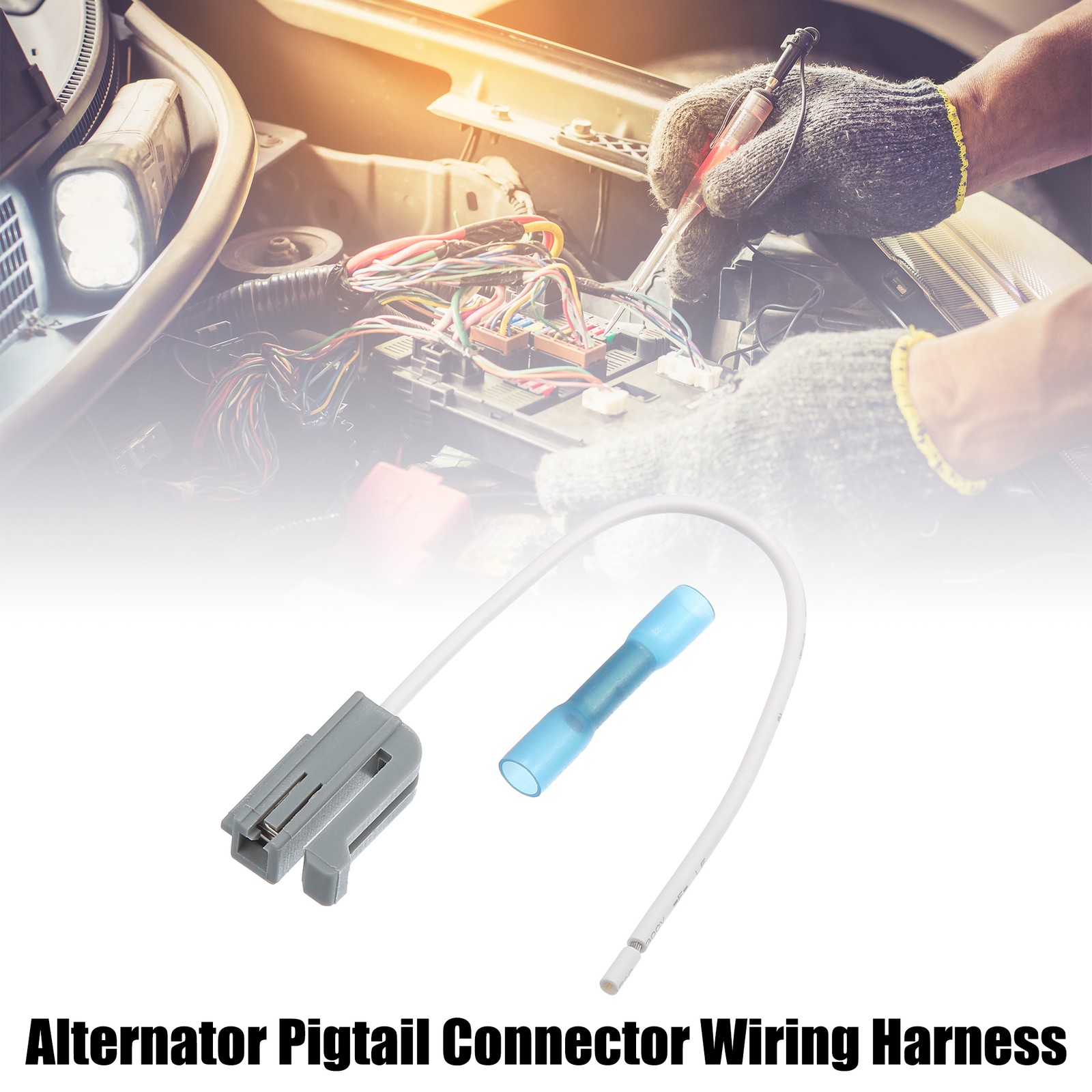 Alternator Pigtail Connector Wiring Harness for Ford Plastic White 1 Set
