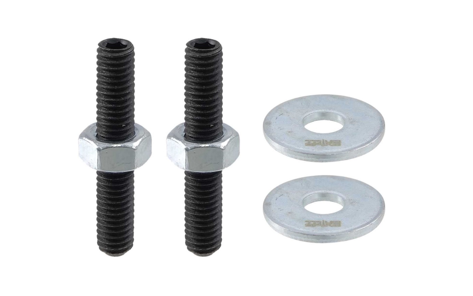2 TRUE SPIKE GUNMETAL BULLET LICENSE PLATE FRAME WASHERS BOLTS HARDWARE KIT