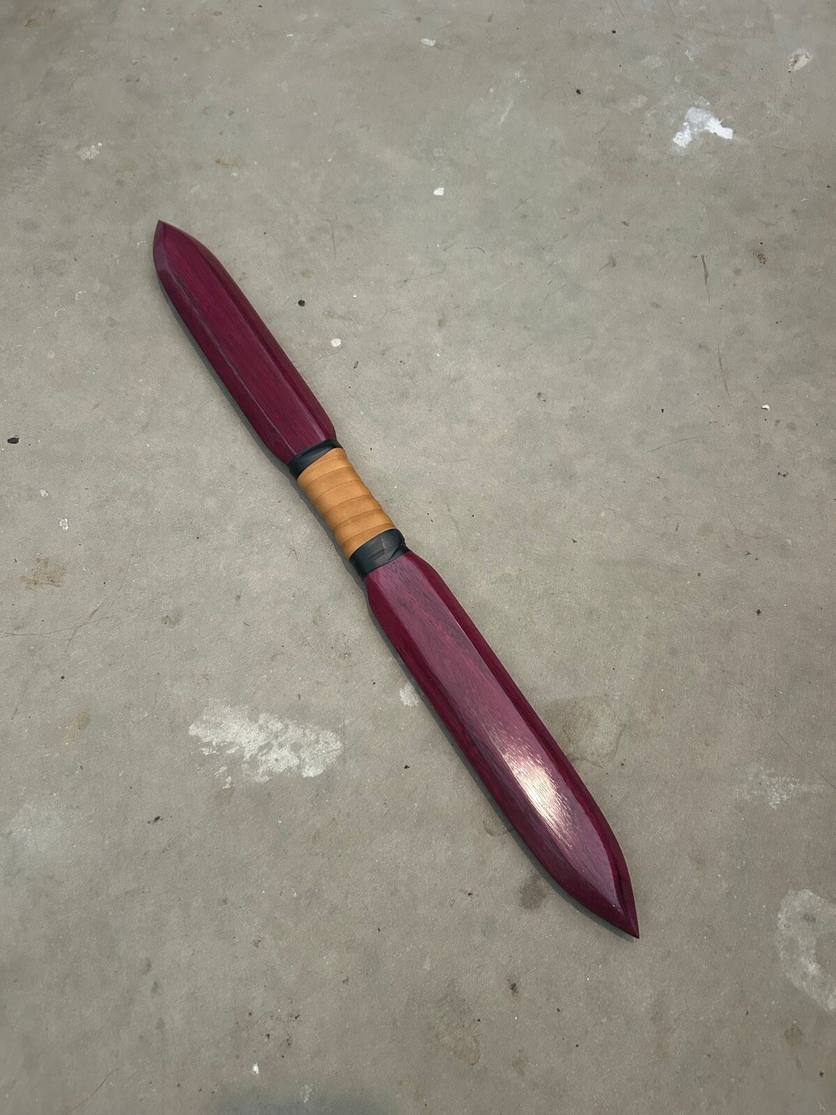 Vampire Hunter Slayer Wooden Stake Fantasy Sword, Two-ended, Purpleheart, 24”