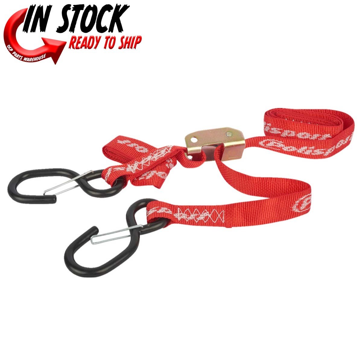 NEW! POLISPORT MOTORCYCLE TIE-DOWNS WITH CARABINERS