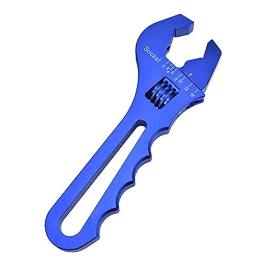 AN Hose Fitting Adjustable Wrench Spanner Lightweight Adjustable 3AN-16AN Blue