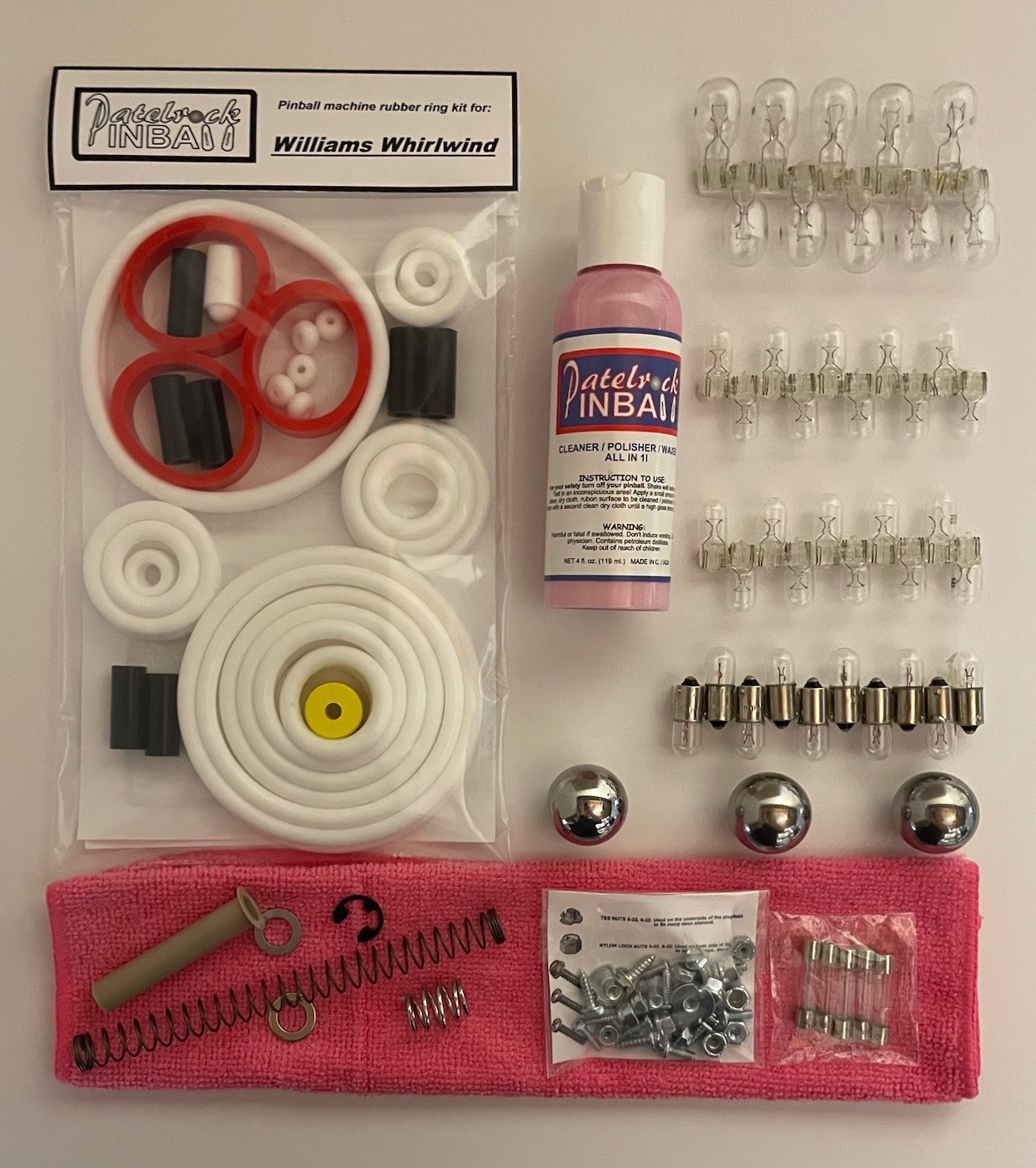 1990 Williams Whirlwind Pinball Machine Maintenance Tune Up Kit