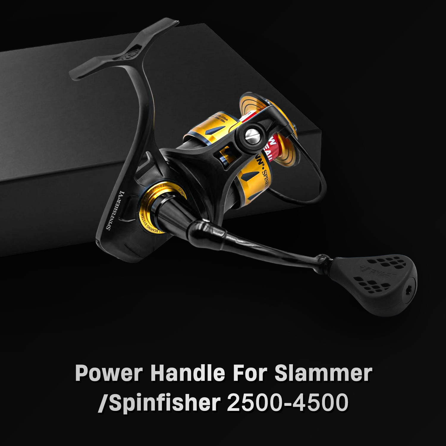 66mm Power Handle for Penn Spinfisher VI VII Slammer III With TPE35 Black Knob
